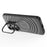 For Samsung Galaxy S25+ Magnetic Case PC Kickstand Ripple Texture TPU Phone Cover - Black - 4
