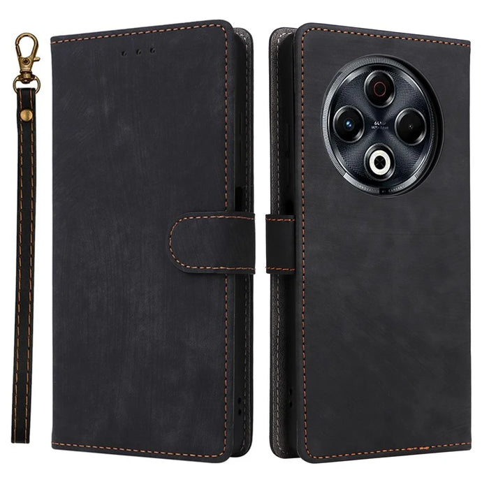 For TECNO Spark 30 4G KL6 Wallet Phone Case RFID Blocking PU Leather Flip Cover Stand View - Black - 1