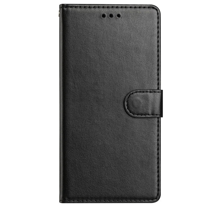 For Samsung Galaxy A36 5G Leather Case Wallet Stand Phone Cover with Handy Strap - Black - 5