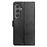 For Samsung Galaxy A36 5G Leather Case Wallet Stand Phone Cover with Handy Strap - Black - 6