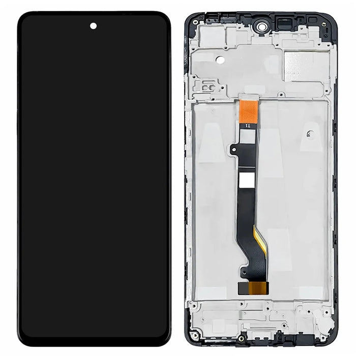 For TECNO Camon 18 P CH7 Grade C LCD Screen and Digitizer Assembly + Frame Part  (Without Logo) - 1