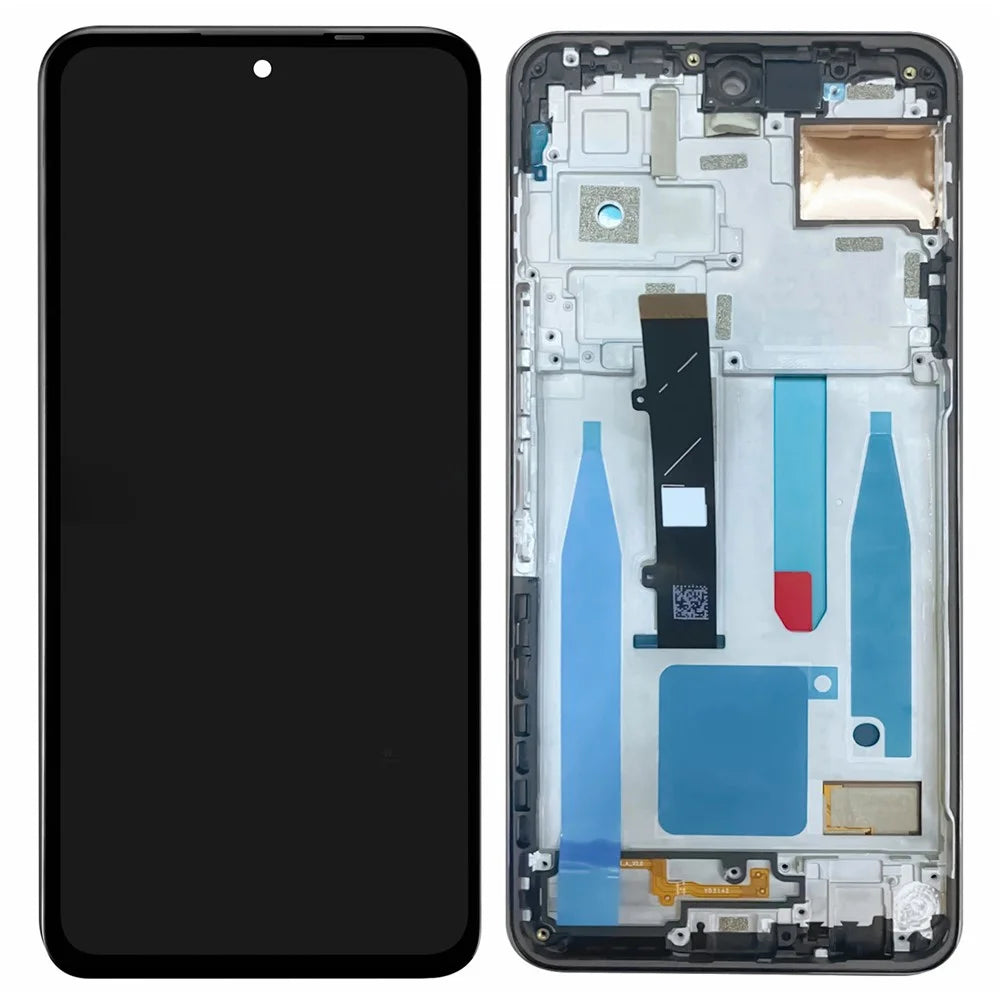 For TECNO Camon 18 Premier CH9 OEM Grade S OLED Screen and Digitizer Assembly + Frame (Without Logo) - Black - 1
