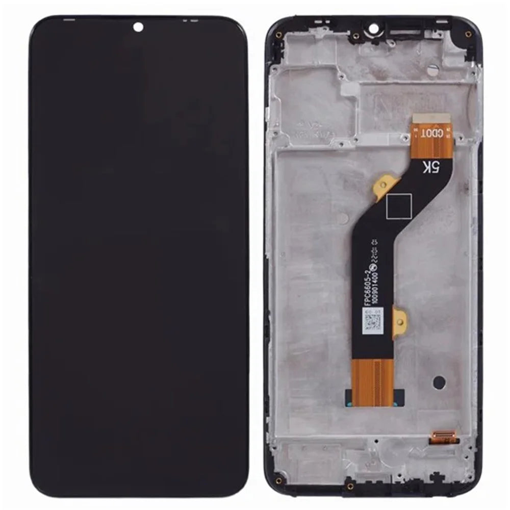 For TECNO Spark Go 2022 4G KG5 Grade C LCD Screen and Digitizer Assembly + Frame Part  (Without Logo) - 1