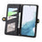For Samsung Galaxy A36 5G Case Zipper Wallet Geometry Lines Leather Phone Cover - Black - 2