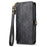 For Samsung Galaxy A36 5G Case Zipper Wallet Geometry Lines Leather Phone Cover - Black - 6