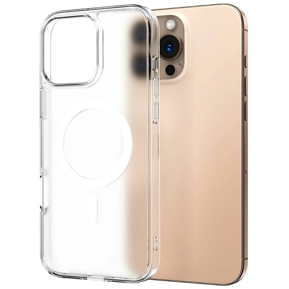 JOYROOM JR-16FG8 For iPhone 16 Pro Max Clear Case Compatible with MagSafe PC+TPU Matte Back Cover - 1