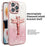 KADEM For iPhone 13 Pro Case Dragonfly Kickstand TPU Flowers Glitter Phone Cover - Pink - 2