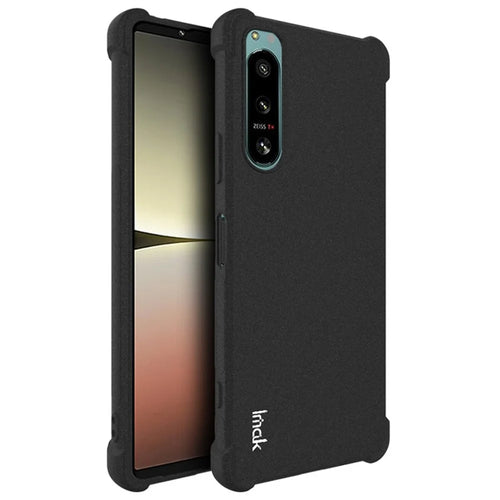 IMAK For Sony Xperia 5 IV 5G Matte Surface Soft TPU Cover Four Corner Airbag Anti-drop Phone Case - Black - 1