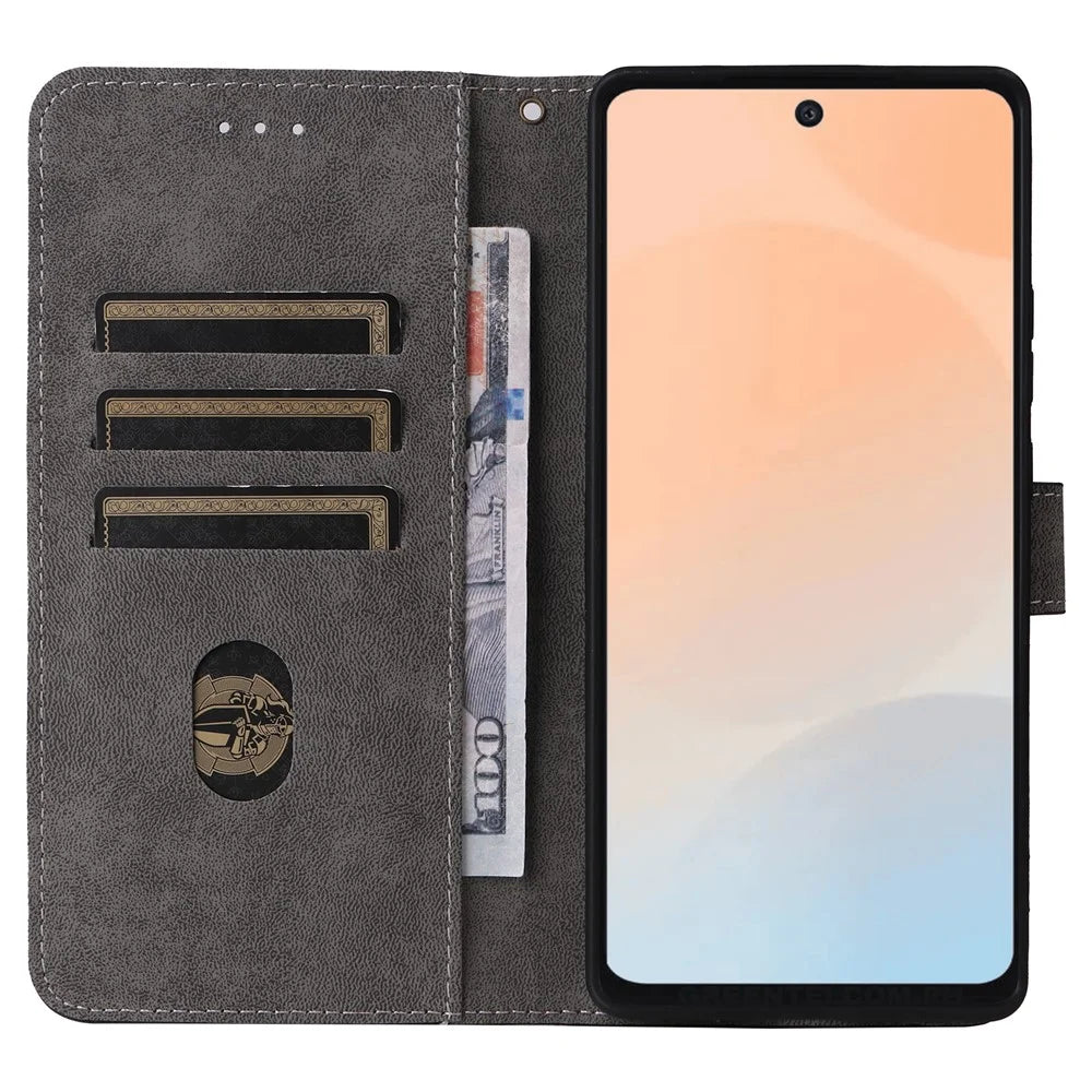For Infinix Hot 50 Pro+ 4G X6880 Wallet Phone Case RFID Blocking PU Leather Flip Cover Stand View - Black - 2