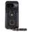 For Google Pixel 9 Case with Card Holder, Shoulder Strap PC+TPU Ring Kickstand Phone Back Cover - Black - 1