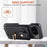 For Google Pixel 9 Case with Card Holder, Shoulder Strap PC+TPU Ring Kickstand Phone Back Cover - Black - 5