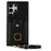 For Samsung Galaxy S24 Ultra Case with Card Holder, Shoulder Strap PC+TPU Ring Kickstand Phone Back Cover - Black - 1