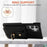 For Samsung Galaxy S24 Ultra Case with Card Holder, Shoulder Strap PC+TPU Ring Kickstand Phone Back Cover - Black - 4