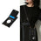 For Samsung Galaxy S24 Ultra Case with Card Holder, Shoulder Strap PC+TPU Ring Kickstand Phone Back Cover - Black - 5