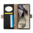 For Samsung Galaxy S24 Ultra Wallet Phone Case Shockproof TPU+PU Leather Flip Cover with Mirror, Strap - Black - 2