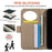 For Samsung Galaxy A35 5G Wallet Phone Case Shockproof TPU+PU Leather Flip Cover with Mirror, Strap - Khaki - 5