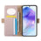 For Samsung Galaxy S24 Wallet Phone Case Shockproof TPU+PU Leather Flip Cover with Mirror, Strap - Purple - 2