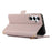 For Samsung Galaxy S24 Wallet Phone Case Shockproof TPU+PU Leather Flip Cover with Mirror, Strap - Purple - 4