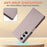 For Samsung Galaxy S24 Wallet Phone Case Shockproof TPU+PU Leather Flip Cover with Mirror, Strap - Purple - 5