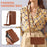 For iPhone 16 Pro Max Wallet Phone Case Shockproof TPU+PU Leather Flip Cover with Mirror, Strap - Brown - 5