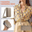 For iPhone 15 Pro Wallet Phone Case Shockproof TPU+PU Leather Flip Cover with Mirror, Strap - Khaki - 7