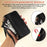 For Google Pixel 8 Pro Wallet Phone Case Shockproof TPU+PU Leather Flip Cover with Mirror, Strap - Black - 6