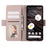 For Google Pixel 7a Leather Case with Card Holder, Straps, Shockproof Wallet Phone Cover - Purple - 2