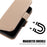 For iPhone 15 Pro Leather Case with Card Holder, Straps, Shockproof Wallet Phone Cover - Khaki - 5