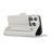 For iPhone 14 Pro Leather Case with Card Holder, Straps, Shockproof Wallet Phone Cover - Grey Blue - 4