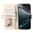 For iPhone 15 Pro Max Leather Case with Card Holder, Straps, Shockproof Wallet Phone Cover - Beige - 2