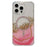 For iPhone 15 Pro Max Case Compatible with MagSafe Epoxy Marble Texture PC+TPU Phone Cover - Pink - 1