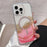 For iPhone 15 Pro Max Case Compatible with MagSafe Epoxy Marble Texture PC+TPU Phone Cover - Pink - 2