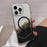 For iPhone 14 Pro Max Case Compatible with MagSafe Epoxy Marble Texture PC+TPU Phone Cover - Black - 1
