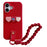 For iPhone 16 Case Christmas Design PU+PC Phone Back Cover with Heart Kickstand, Strap - 1