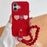 For iPhone 16 Case Christmas Design PU+PC Phone Back Cover with Heart Kickstand, Strap - 2