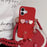 For iPhone 16 Case Christmas Design PU+PC Phone Back Cover with Heart Kickstand, Strap - 4