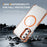 For Samsung Galaxy S25 Clear Phone Case with Lens Kickstand Cover Magnetic Case - Orange - 4