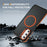 For Samsung Galaxy S25 Case with Lens Kickstand Matte Back Cover Magnetic Case - Orange - 5