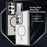 For Samsung Galaxy S25 Ultra Magnetic Case Lens Cover Kickstand Matte Back Cover - Grey - 2