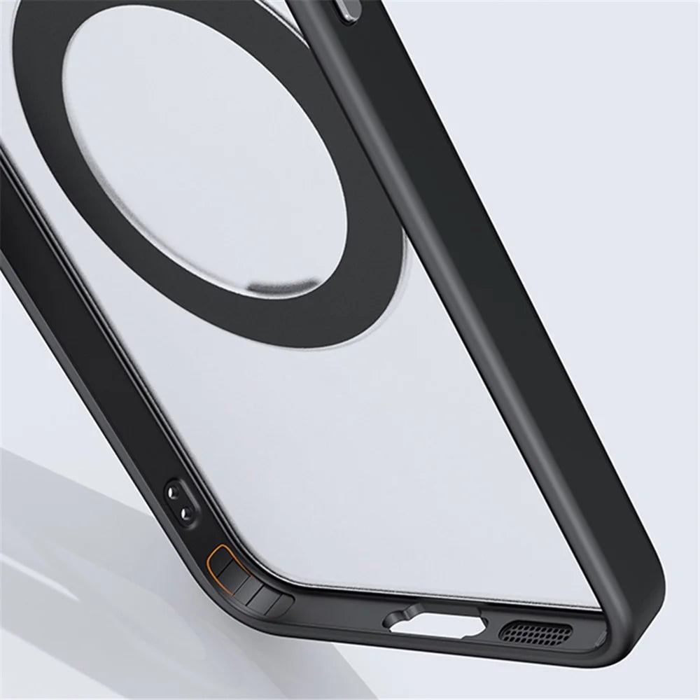 For Samsung Galaxy S25 Magnetic Phone Case Rotary Kickstand Clear Back Cover - Matte Black - 3