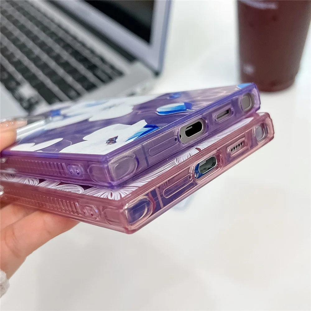 For Samsung Galaxy S24 Ultra Case Electroplated IMD TPU+PC Phone Back Cover with Glass Lens Film -  FL10 - 6