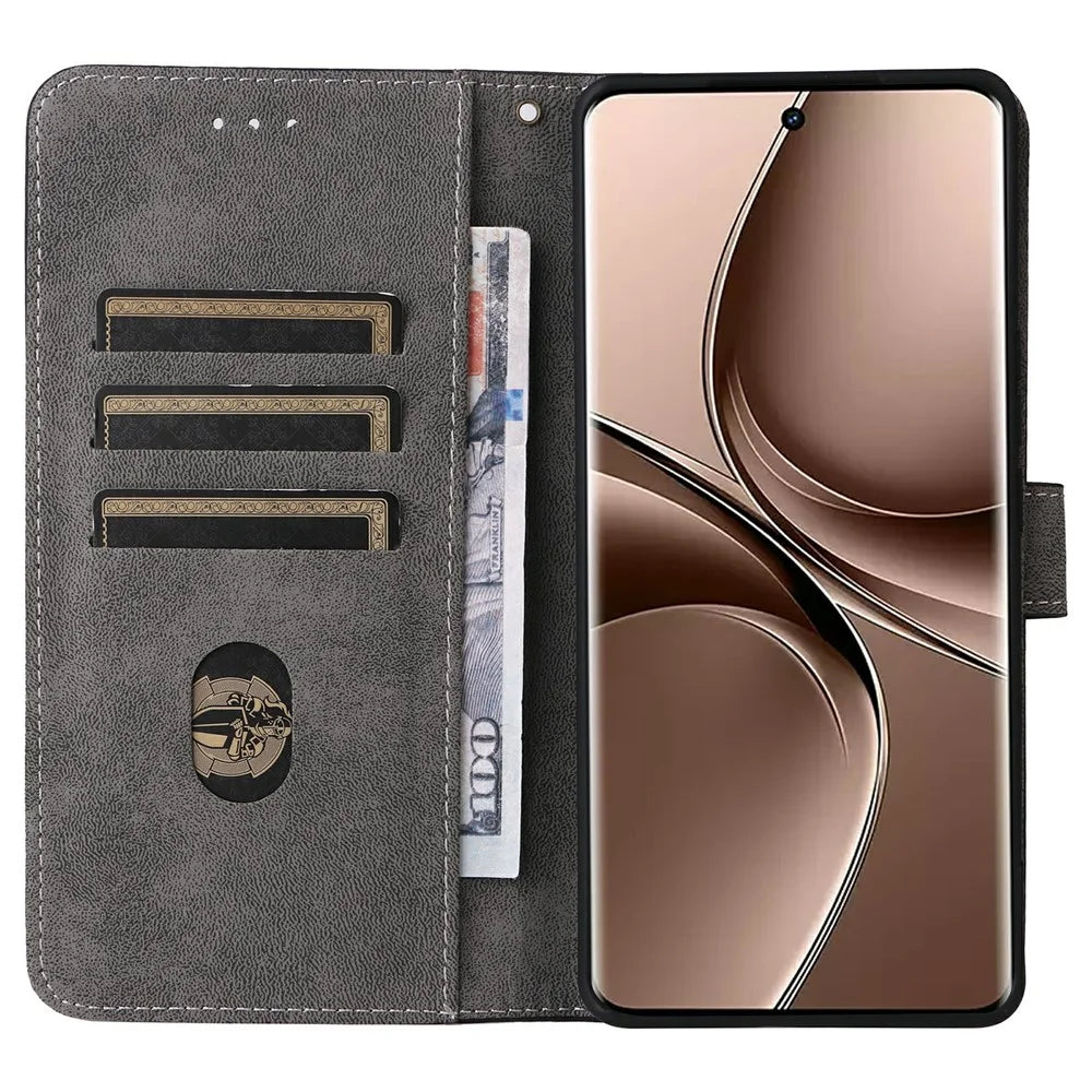 For vivo V40e 5G / iQOO Z9s 5G Wallet Phone Case RFID Blocking PU Leather Flip Cover Stand View - Black - 2
