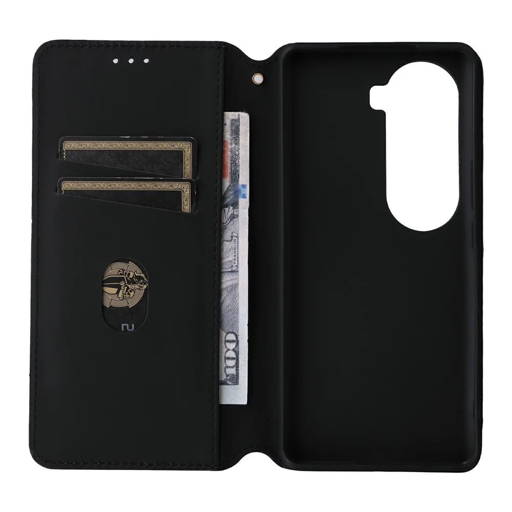For vivo V40e 5G / iQOO Z9s 5G Wallet Case Rhombus Imprinted Leather Phone Cover - Silver - 5