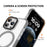 MUTURAL For iPhone 16 Pro Clear Case Compatible with MagSafe Four Corners Anti Drop TPU+PC Phone Back Cover - Grey - 2