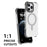 MUTURAL For iPhone 16 Pro Clear Case Compatible with MagSafe Four Corners Anti Drop TPU+PC Phone Back Cover - Grey - 5