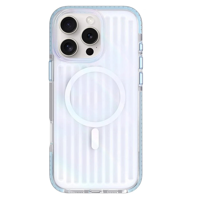 MUTURAL For iPhone 16 Pro Max Case Compatible with MagSafe TPU+PC Phone Back Cover Stripe Pattern - 1