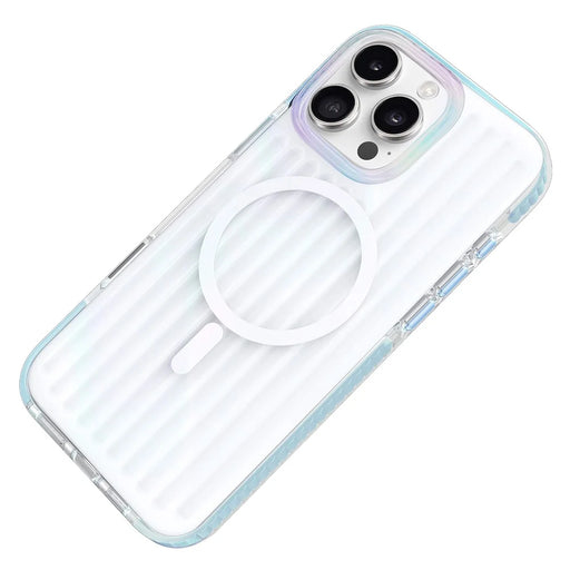 MUTURAL For iPhone 16 Pro Max Case Compatible with MagSafe TPU+PC Phone Back Cover Stripe Pattern - 2