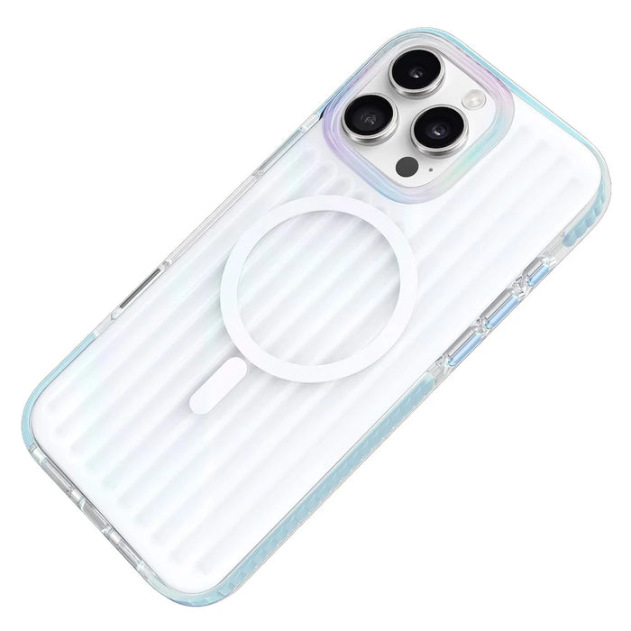 MUTURAL For iPhone 16 Pro Max Case Compatible with MagSafe TPU+PC Phone Back Cover Stripe Pattern - 2