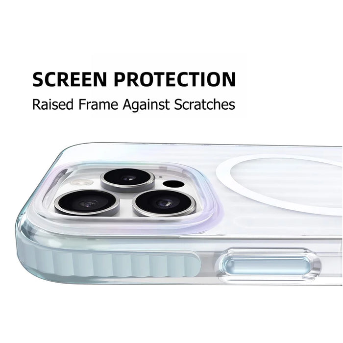 MUTURAL For iPhone 16 Pro Max Case Compatible with MagSafe TPU+PC Phone Back Cover Stripe Pattern - 4