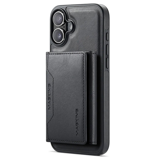 MAGKING K2 Series For iPhone 16 Case Compatible with MagSafe PC+TPU+PU Phone Cover - Black - 2